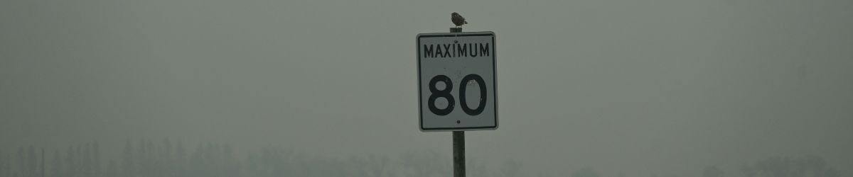 A sign with 80 rule limit.